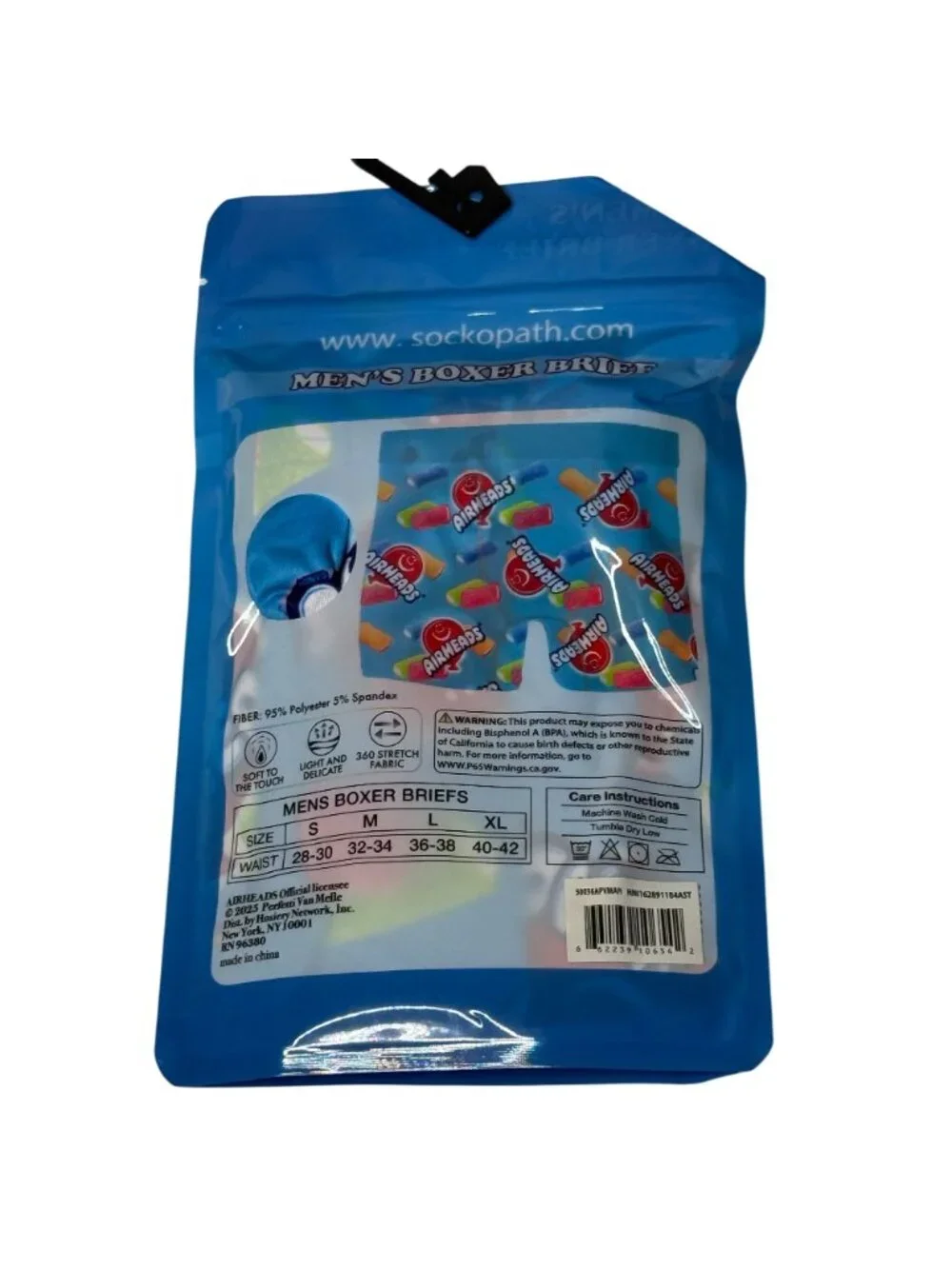 Airheads Men's XL Blue Candy Graphic Novelty Boxer Briefs NWT